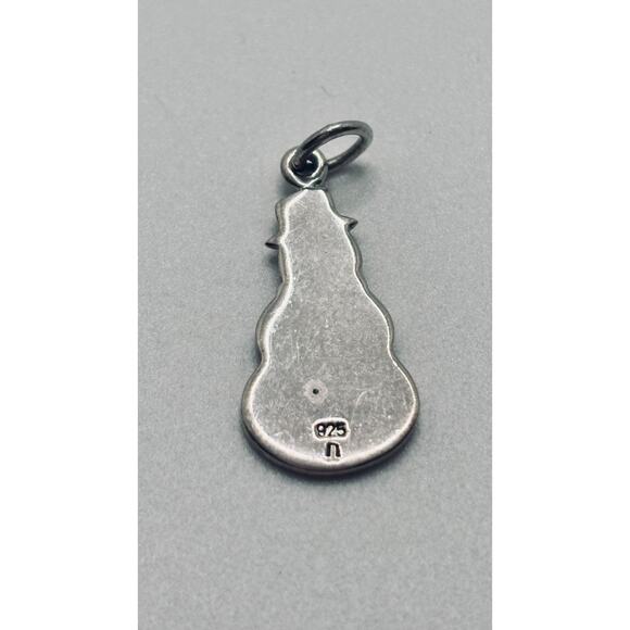 Snowman Sterling Silver Charm for Bracelet 925 Vintage - Picture 2 of 2